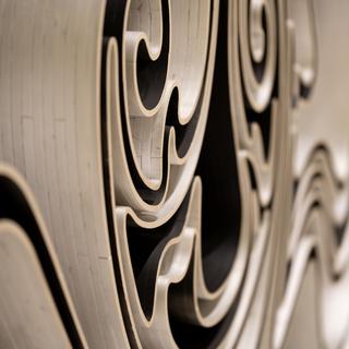 An abstract scuplture at the Carnegie Museum of Art.