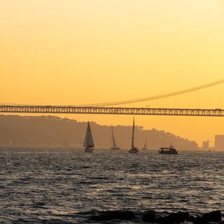 The iconic bridge of Lisbon - which looks suspiciously like the Golden Gate Bridge.
