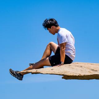 Potato Chip Rock in San Diego being used as intended.