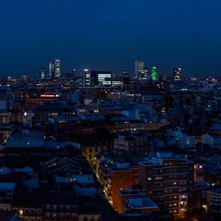 View of Madrid from the roof of the Riu Espana.